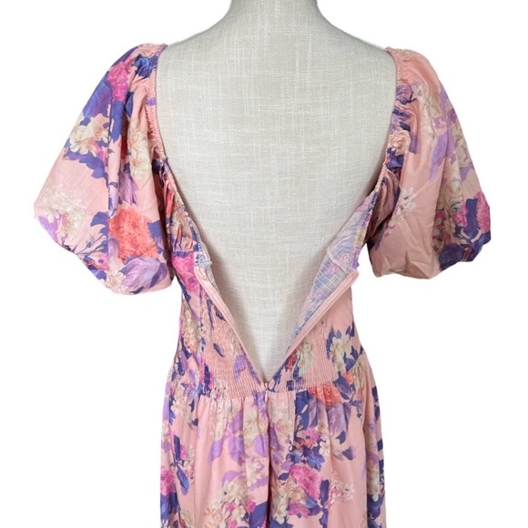 Hello Molly - Daytime Glisten Short Sleeve Midi Dress - Pink - M (US 6) NWT - Picture 9 of 12